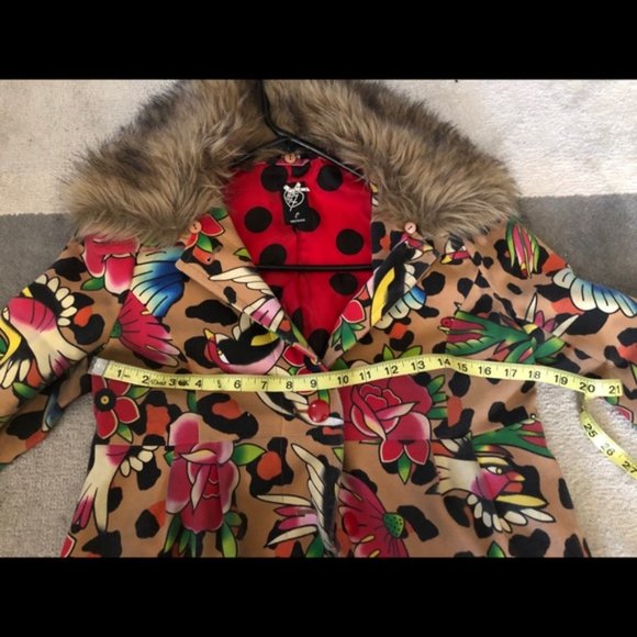 Sale! Iron Fist Leopard Fur rockabilly punk rocker  coat - Picture 7 of 9